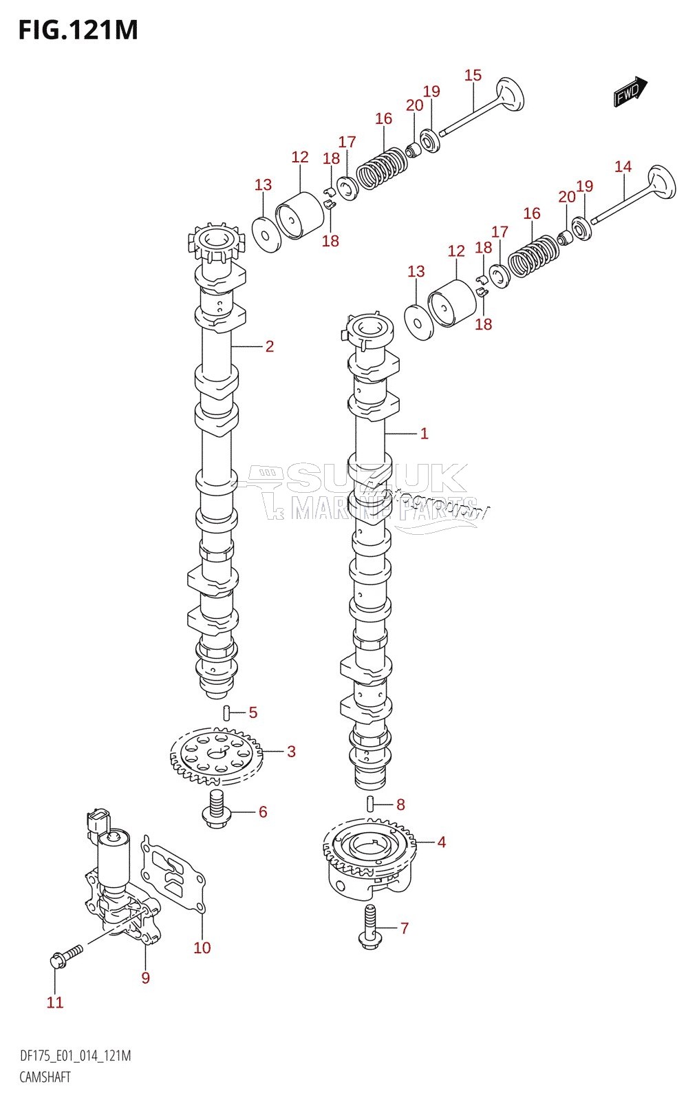 CAMSHAFT (DF175TG:E40)