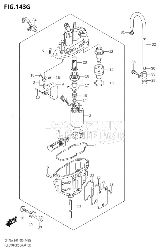 FUEL VAPOR SEPARATOR (DF140AT:E40)