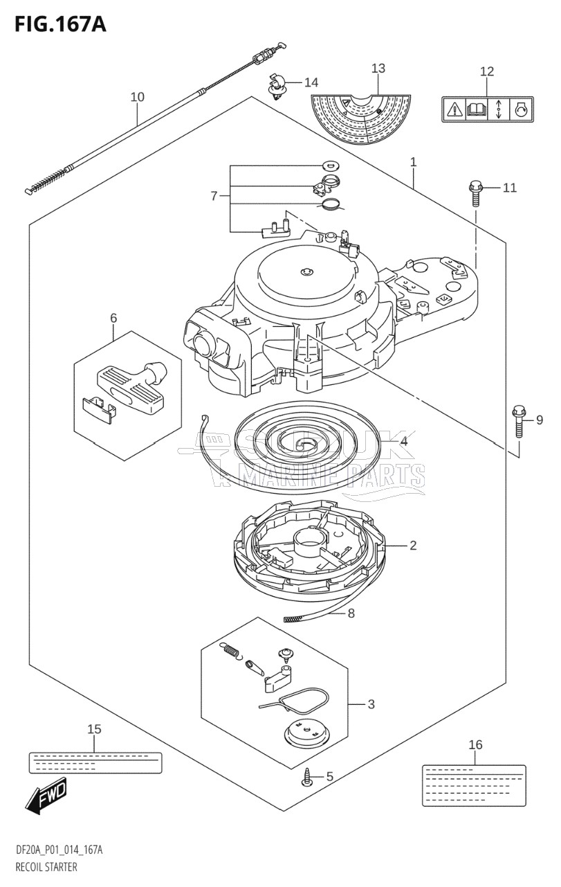 RECOIL STARTER (DF9.9B:P01)