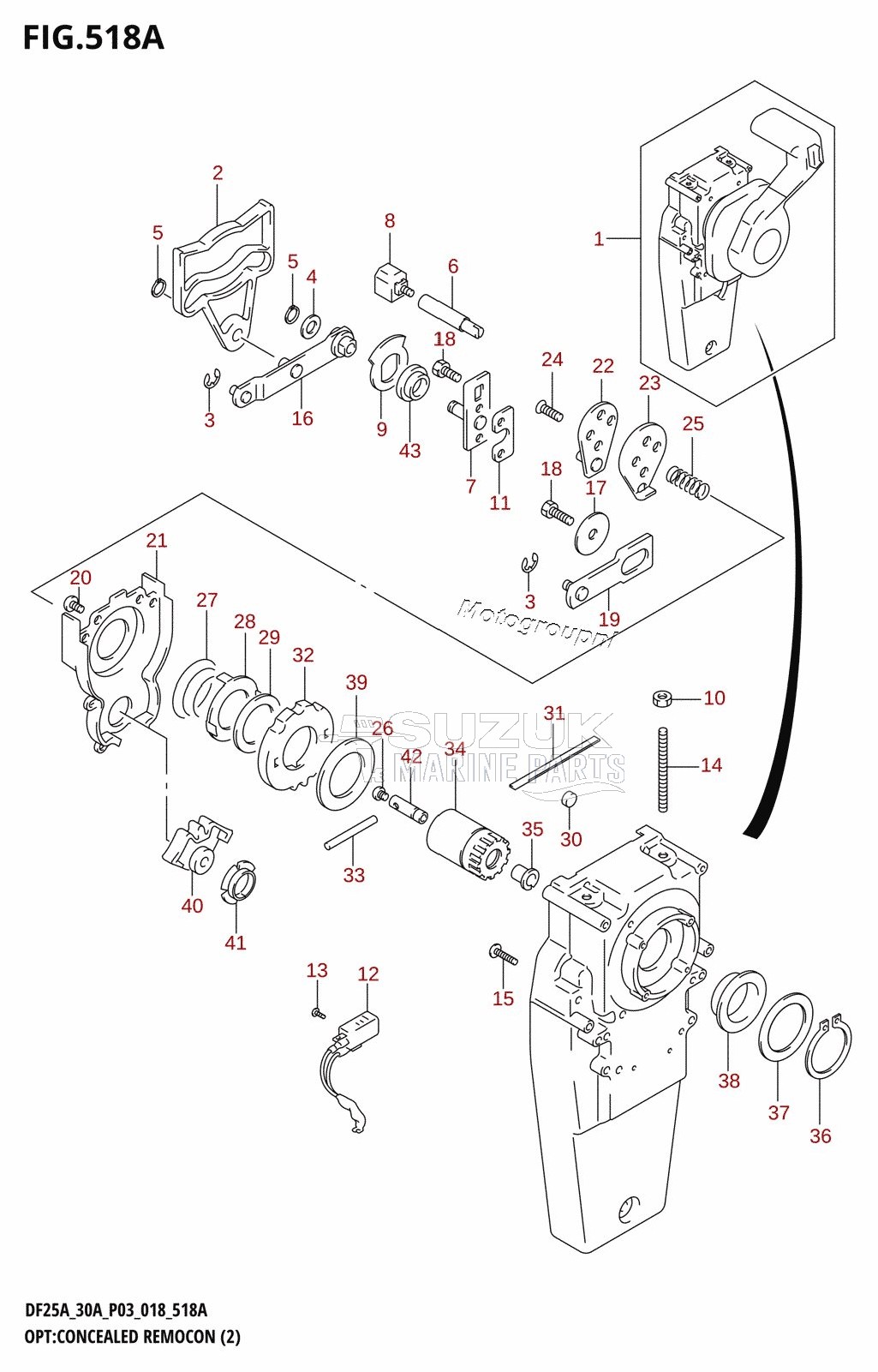 OPT:CONCEALED REMOCON (2) (DF25AT,DF30AT)