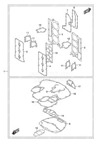 Outboard DF 350A drawing Gasket Set