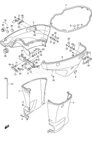 Outboard DF 150 drawing Side Cover (Model: TG/ZG)