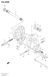 DF25 From 02503F-310001 (E01)  2013 drawing CLAMP BRACKET (DF25R:E01)