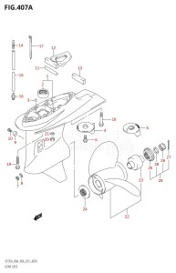 07003F-010001 (2010) 70hp E01 E40-Gen. Export 1 - Costa Rica (DF70ATHK10  DF70ATK10  DF70AWTHK10  DF70AWTK10) DF70A drawing GEAR CASE