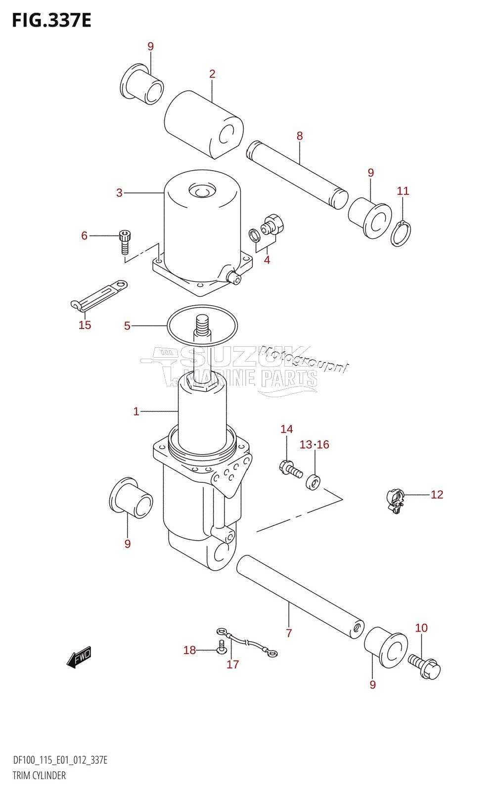 TRIM CYLINDER (DF115Z:E01)