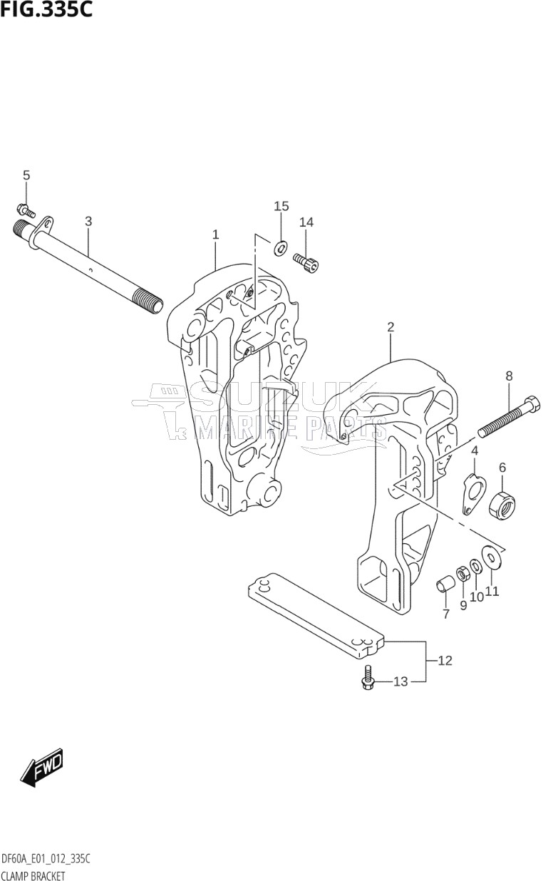 CLAMP BRACKET (DF40AST:E34)