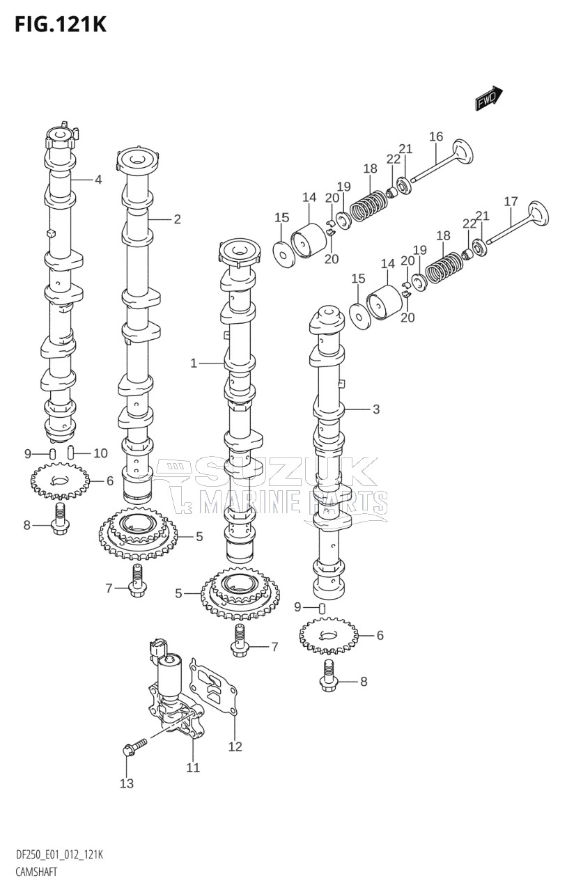 CAMSHAFT (DF250T:E40)