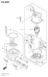 DF250Z From 25003Z-710001 (E03 E40)  2017 drawing PTT MOTOR (DF250ST:E03:L-TRANSOM)