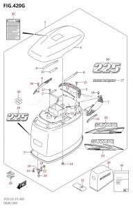 DF200Z From 20002Z-510001 (E01 E40)  2015 drawing ENGINE COVER ((DF225T,DF225Z):E40)