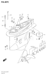 15002Z-810001 (2018) 150hp E03-USA (DF150Z) DF150Z drawing GEAR CASE (DF150ST)