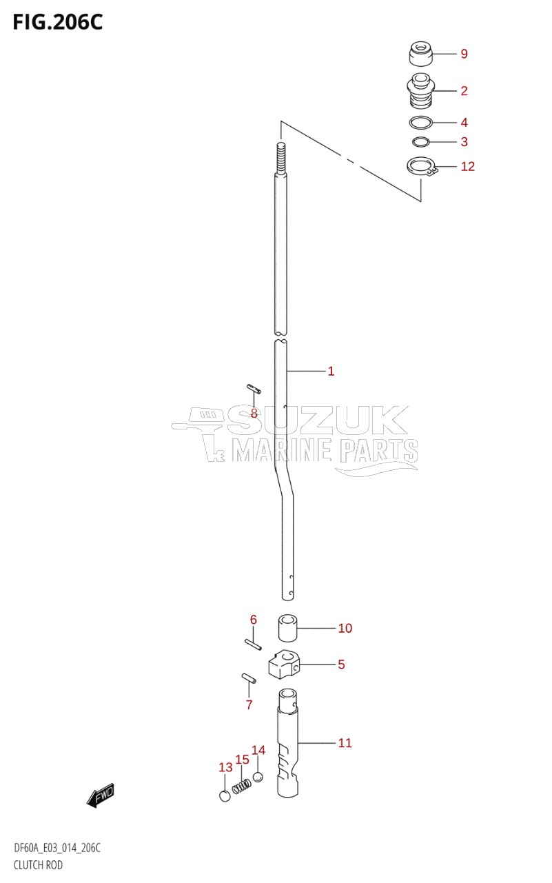 CLUTCH ROD (DF60A)