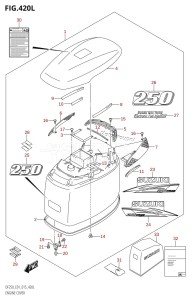 DF200 From 20002F-510001 (E01 E40)  2005 drawing ENGINE COVER ((DF250T,DF250Z):E40)