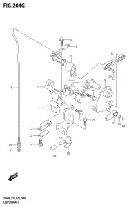 DF40A From 04004F-340001 (E34-Italy)  2023 drawing CLUTCH SHAFT ((DF60AVT,DF60AVTH):E40)