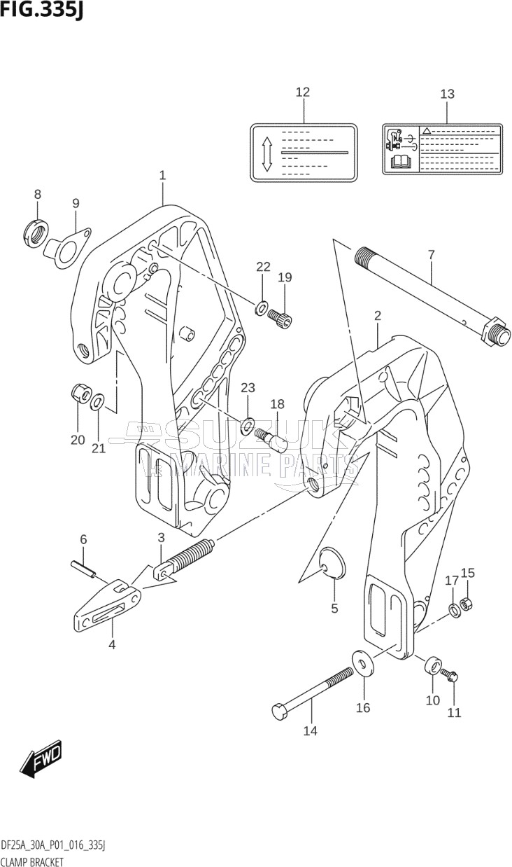 CLAMP BRACKET (DF30AQ:P01)