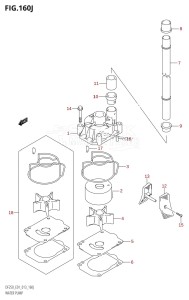 DF225Z From 22503Z-310001 (E01 E40)  2013 drawing WATER PUMP (DF250T:E01)