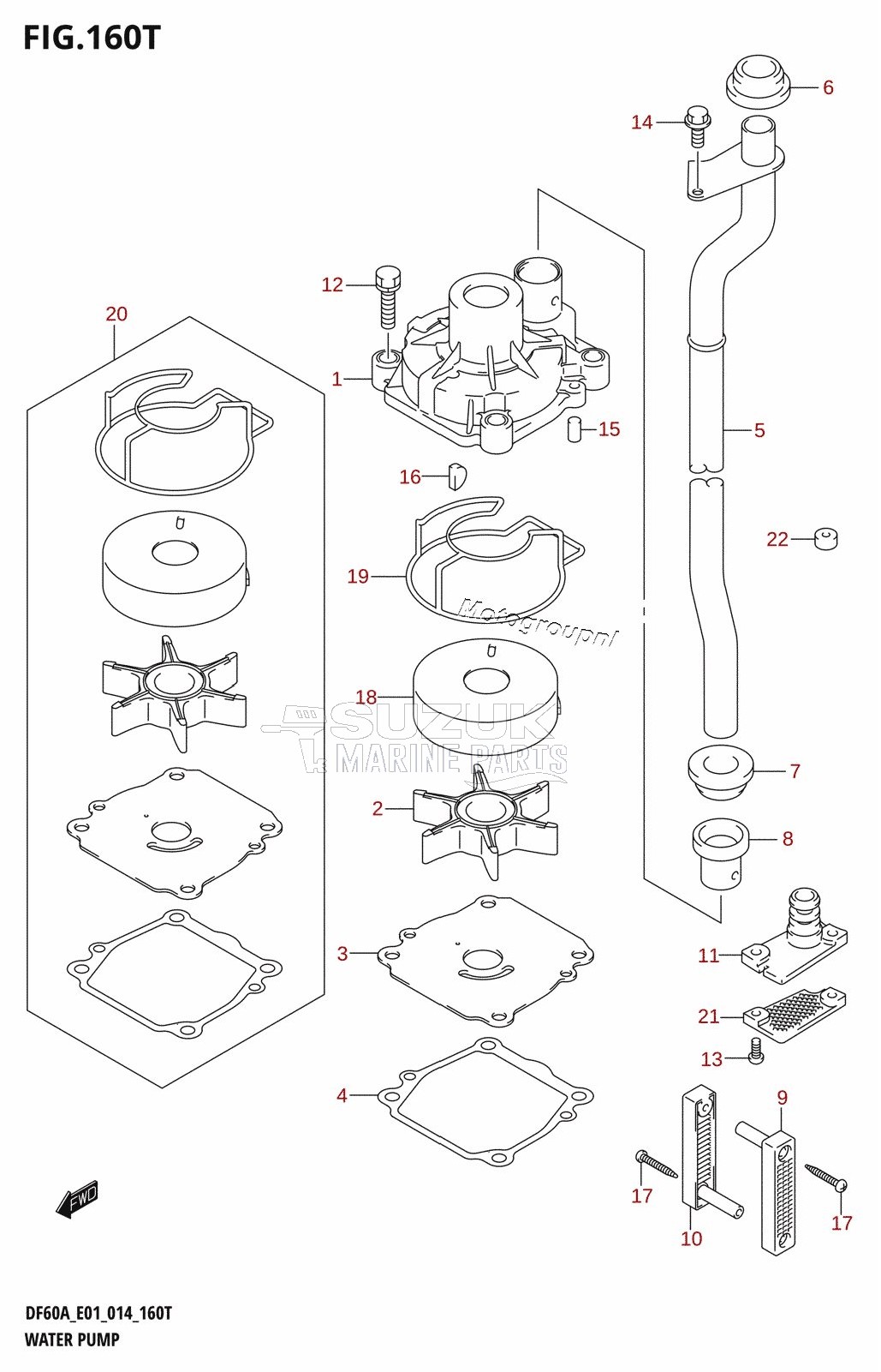 WATER PUMP (DF60AVTH:E01)