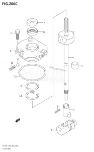 DF140Z From 14001Z-680001 (E03)  2006 drawing CLUTCH ROD (DF140Z:(K2,K3,K4,K5,K6))