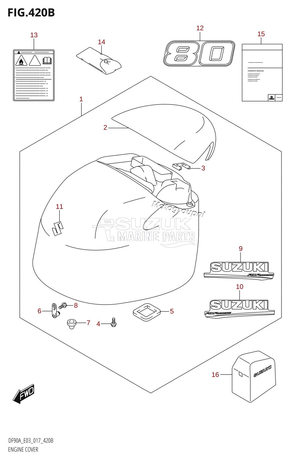 ENGINE COVER (DF80A:E03)