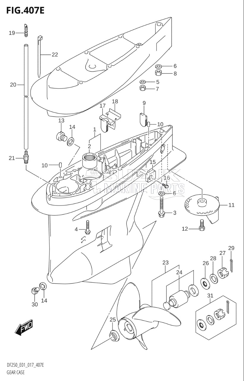 GEAR CASE (DF225T:E01)