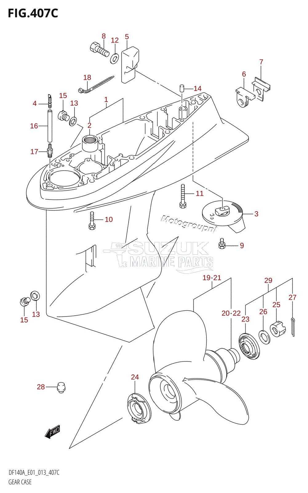 GEAR CASE (DF140AZ:E01)