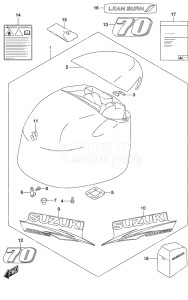 Outboard DF 70A drawing Engine Cover