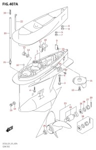 DF250Z From 25003Z-510001 (E01 E40)  2015 drawing GEAR CASE (DF200T:E01)