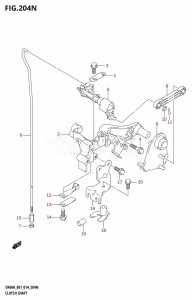 DF60A From 06002F-410001 (E01 E40)  2014 drawing CLUTCH SHAFT (DF50AVT:E01)