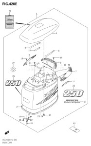 25004F-210001 (2012) 250hp E03-USA (DF250ST) DF250ST drawing ENGINE COVER (DF250T:E03)