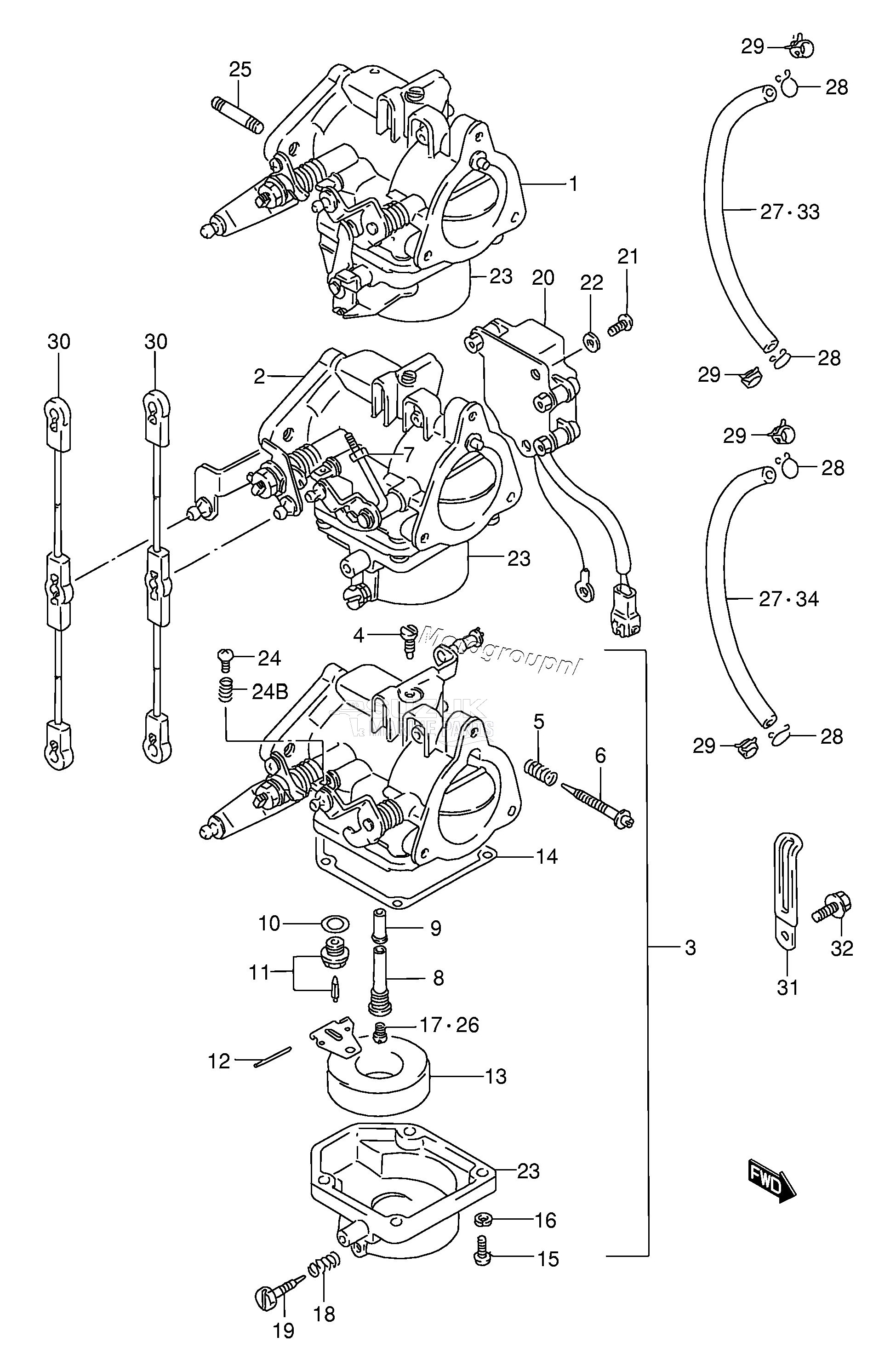 CARBURETOR (DT75TC,WT,WQ,WHQ)