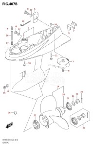 DF115BZ From 11506Z-240001 (E11 E40)  2022 drawing GEAR CASE ((DF140BZ,DF115BZ):E11)