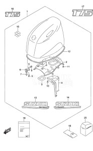 DF 175A drawing Engine Cover