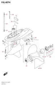 DF80A From 08002F-710001 (E03)  2017 drawing GEAR CASE (DF90A:E40)