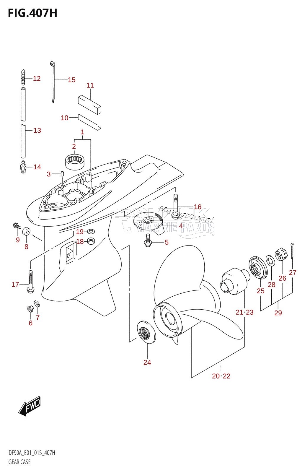 GEAR CASE (DF90A:E40)