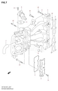 DF140 From 14001F-780001 (E01 E40)  2007 drawing INTAKE MANIFOLD