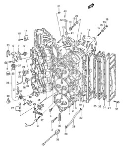 DT225 From 22501-351001 ()  1993 drawing CYLINDER HEAD (DT200S)