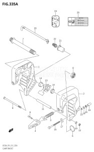 00995F-310001 (2013) 9.9hp P01-Gen. Export 1 (DF9.9BP  DF9.9BR) DF9.9B drawing CLAMP BRACKET (DF9.9B:P01)