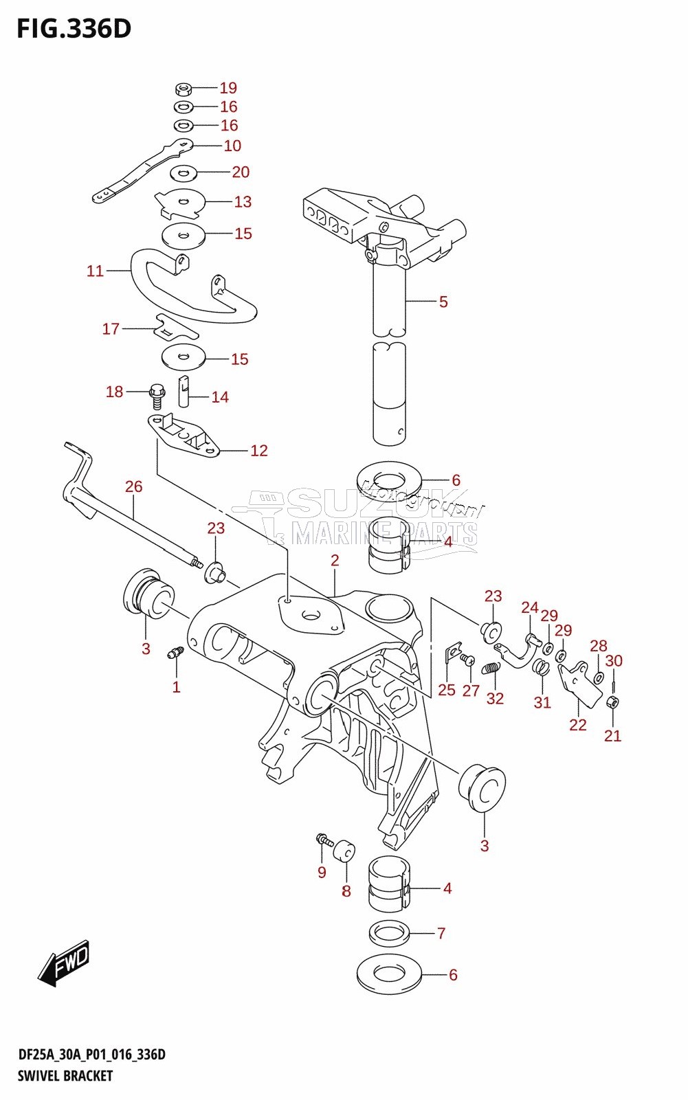 SWIVEL BRACKET (DF25ATH:P01)