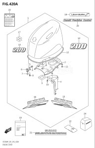 20003P-610001 (2016) 200hp E01 E40-Gen. Export 1 - Costa Rica (DF200AP) DF200AP drawing ENGINE COVER (DF200AP:E01)