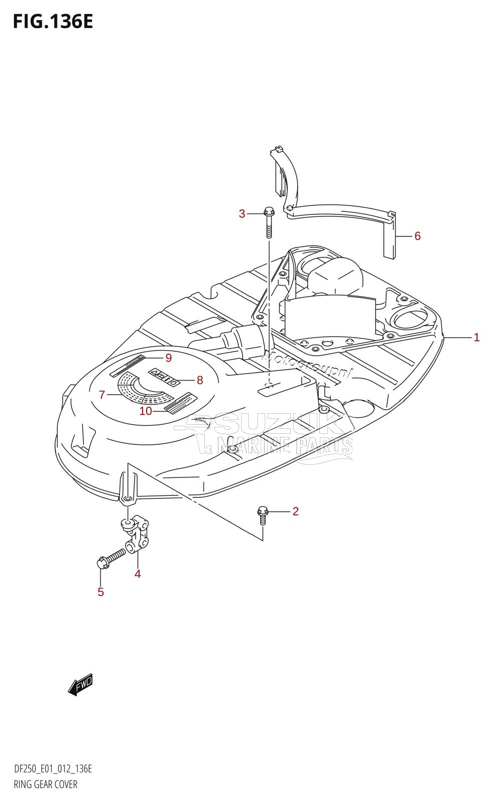 RING GEAR COVER (DF225T:E01)