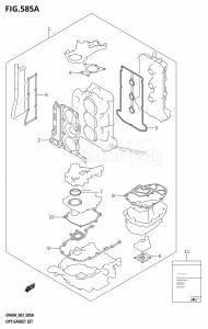 DF40A From 04003F-110001 (E03)  2011 drawing OPT:GASKET SET