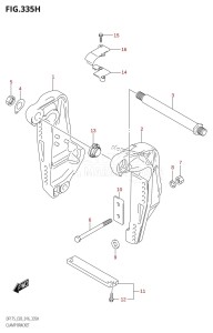 DF175TG From 17502F-610001 (E03)  2016 drawing CLAMP BRACKET (DF175ZG:E03)