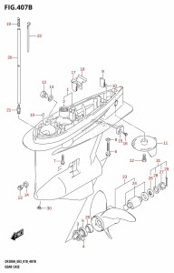 DF200A From 20003F-810001 (E03)  2018 drawing GEAR CASE (DF200AZ)