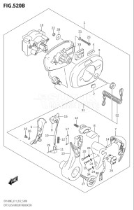 11505Z-240001 (2022) 115hp E11 E40-Gen. Export 1-and 2 (DF115BZG  DF115BZG    DF115BZG) DF115BZG drawing OPT:FLUSH MOUNT REMOCON (022)