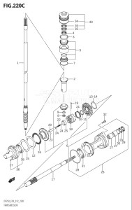 20002Z-210001 (2012) 200hp E03-USA (DF200Z) DF200Z drawing TRANSMISSION (DF225T:E03)