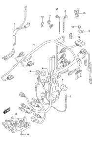 DF 30A drawing Harness Tiller Handle w/Power Tilt