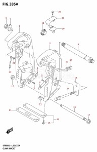 DF250A From 25003P-040001 (E01 E03 E40)  2020 drawing CLAMP BRACKET (X-TRANSOM,XX-TRANSOM)