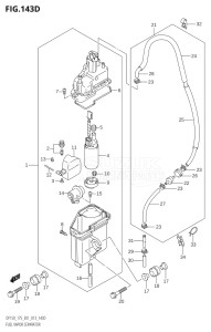 15002Z-310001 (2013) 150hp E01 E40-Gen. Export 1 - Costa Rica (DF150Z) DF150Z drawing FUEL VAPOR SEPARATOR (DF150Z:E40)