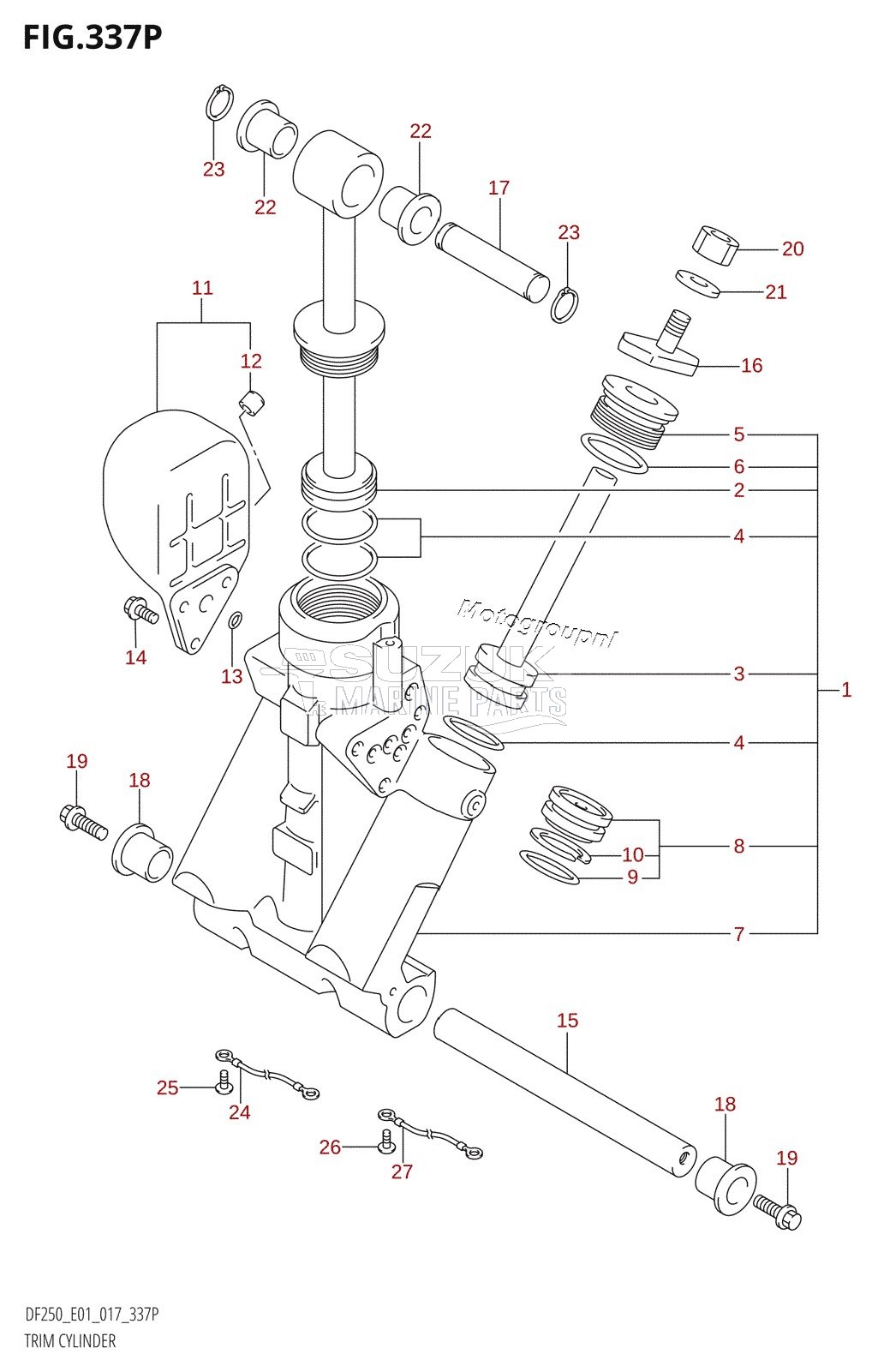 TRIM CYLINDER (DF200T:E40:L-TRANSOM)