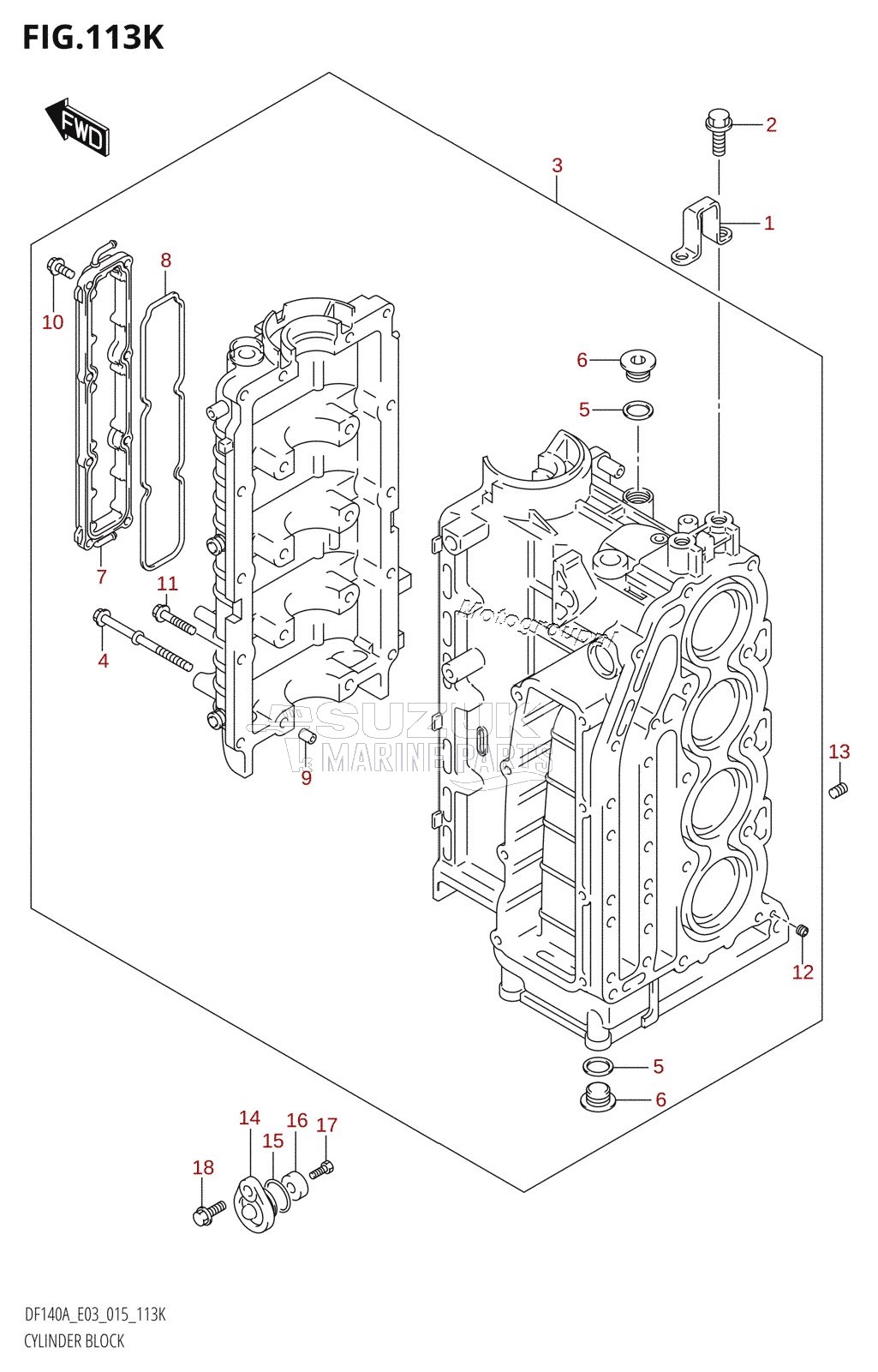 CYLINDER BLOCK (DF140AZ:E03)