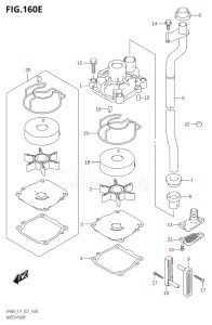 06003F-140001 (2021) 60hp E11-Gen. Export 2 (DF60AVT  DF60AVT_   DF60AVT   DF60AVTH  DF60AVTH_   DF60AVTH) DF60A drawing WATER PUMP (SEE NOTE)